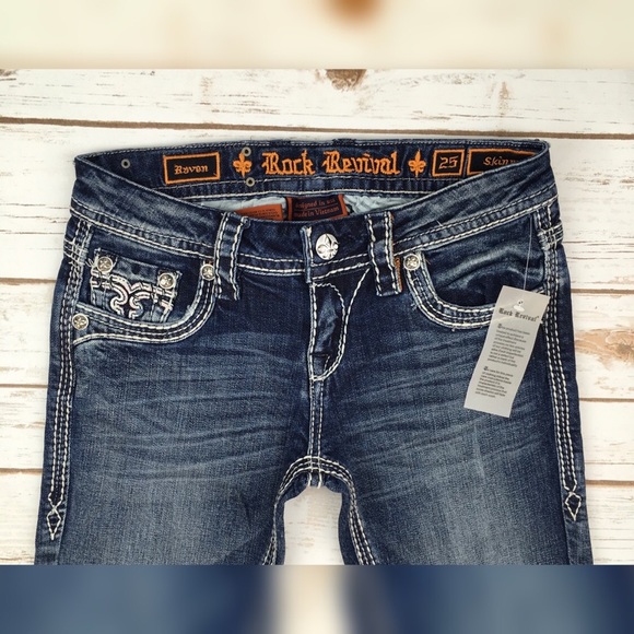 Rock Revival Low Rise Skinny Jeans 34” L NO OFFERS - Picture 5 of 7